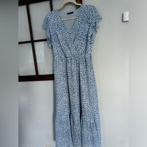 Prettygarden size large baby blue/white cheetah dress size large